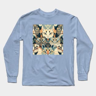 Nouveau Cat Design Long Sleeve T-Shirt